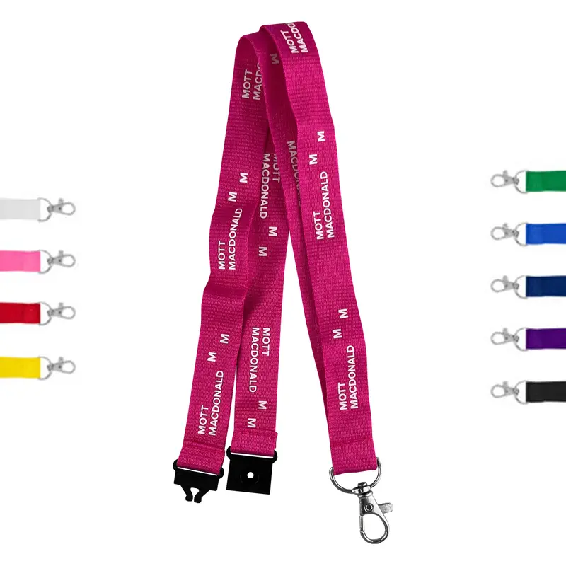 Cotton Lanyard 20mm – Lanyards – available in black, blue, green, pink colours and 4 more
