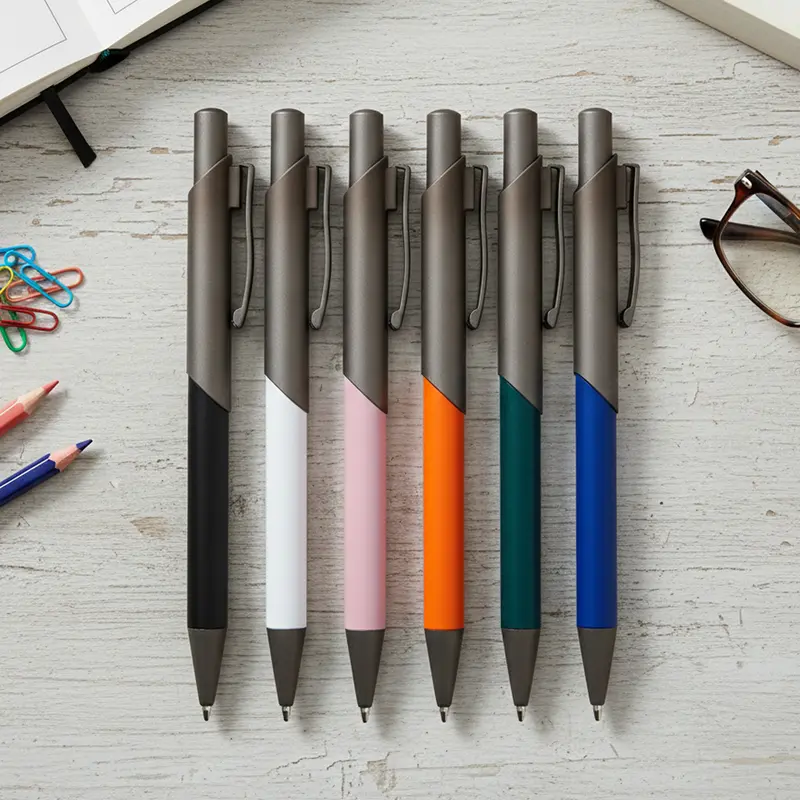 Arc Metal Pen – Plastic Pens – available in black, blue, green, orange colours and 2 more