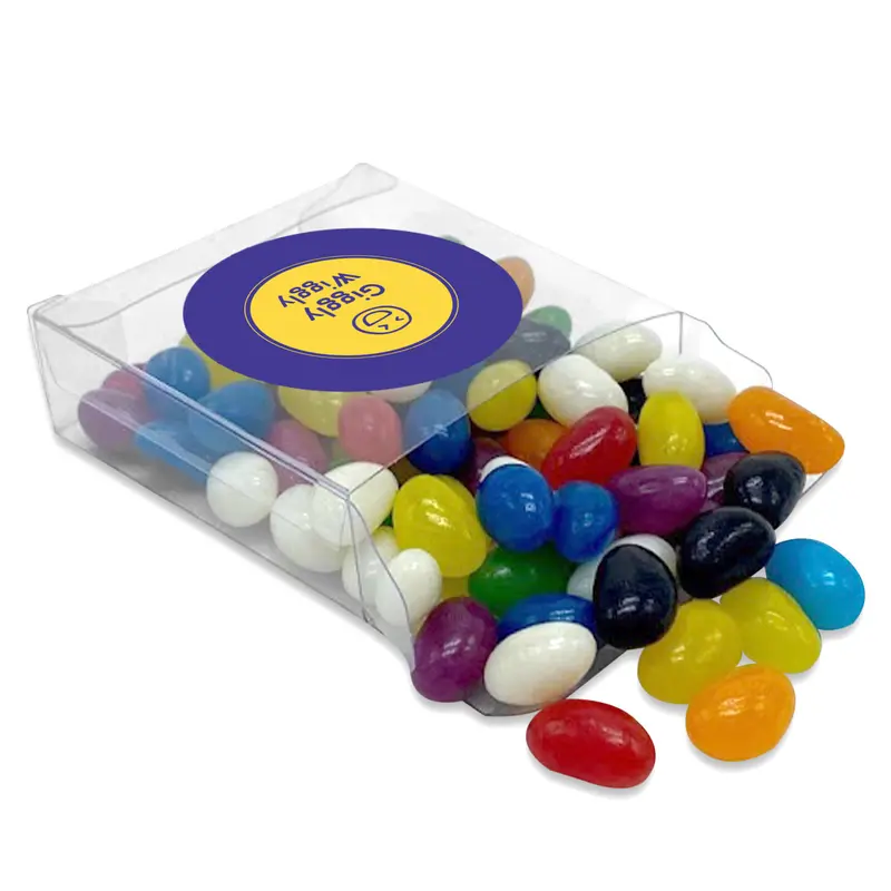 Jelly Bean In Box 50g – Lollies – available in black, blue, green, orange colours and 5 more