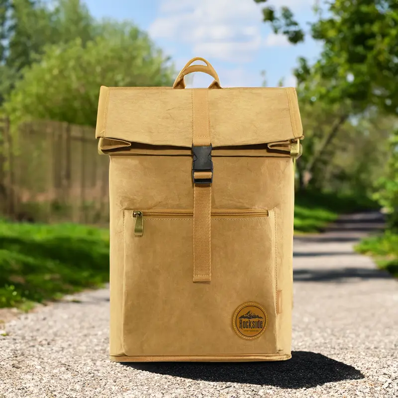 Somsonic Kraft Paper Laptop Backpack – Backpacks – available in beige colour