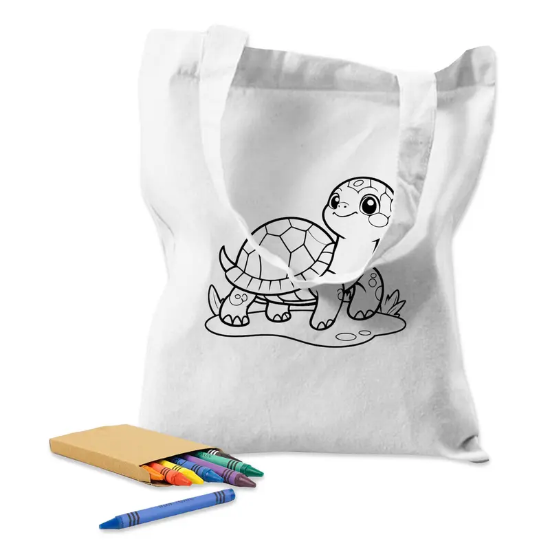 Colouring White Calico Bag No Gusset – Tote Bags – available in white colour