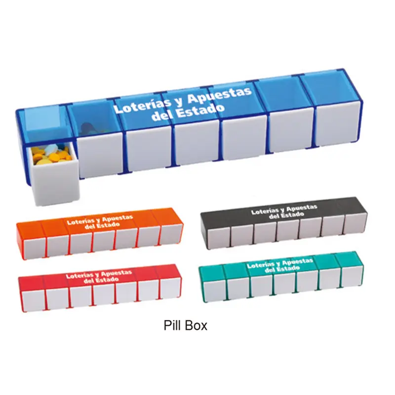 7 Day Pill Box – Misc Health – available in black, blue, green, orange colours and 1 more
