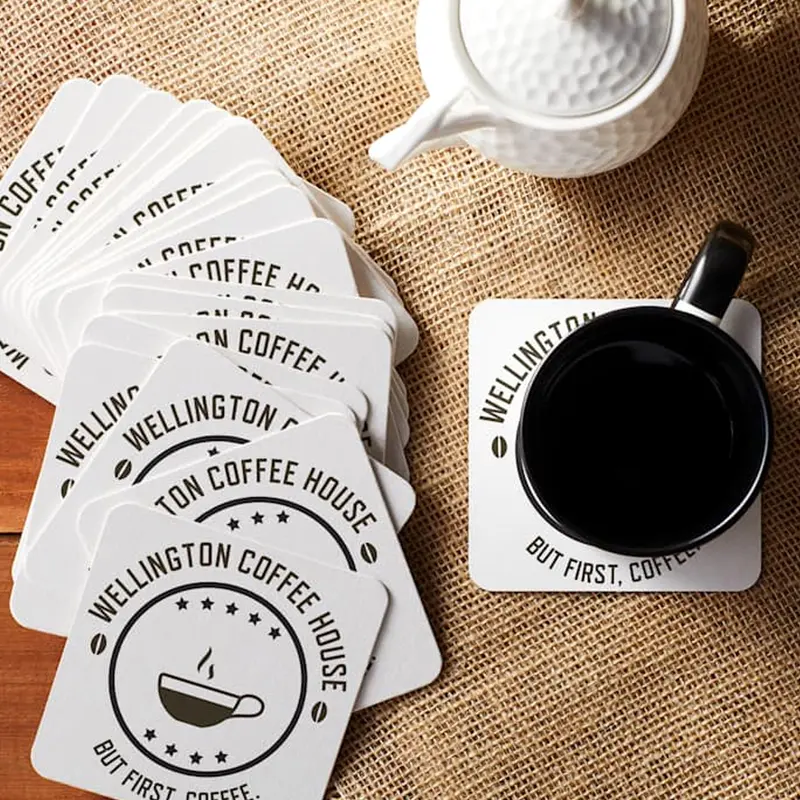 Cardboard Coaster-Square – Coasters – available in white colour
