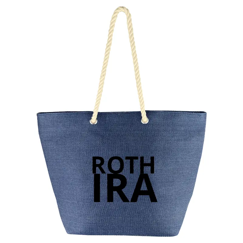 Kraft Paper Bag with Rope Handles – Tote Bags – available in blue colour