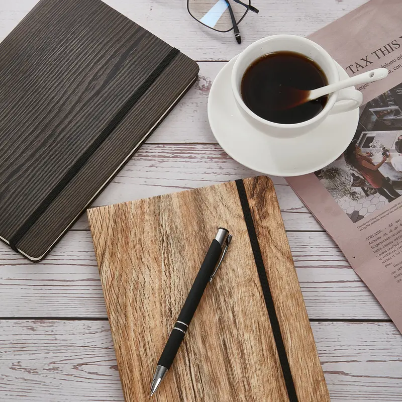 A5 Wood Look Notebook – Notebooks – available in beige, brown colours