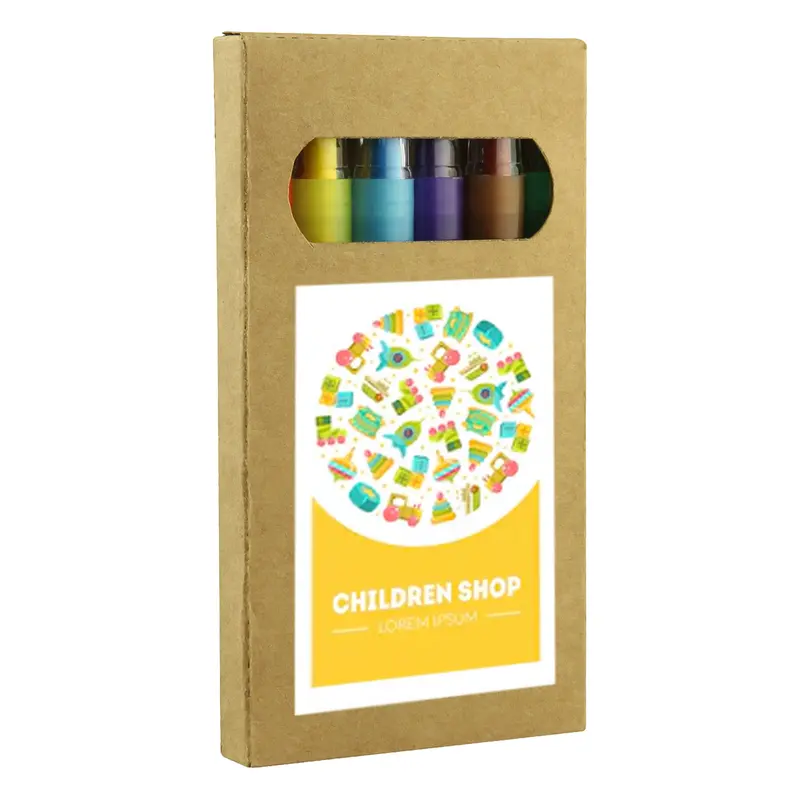 Turin 6CT Twist Crayon Set – Toys – available in beige colour