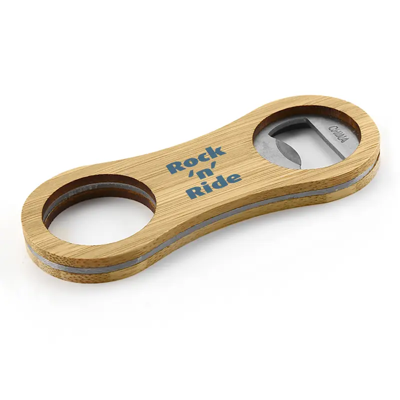 Intox Bamboo Bottle Opener Key Ring – Bottle Openers – available in beige colour