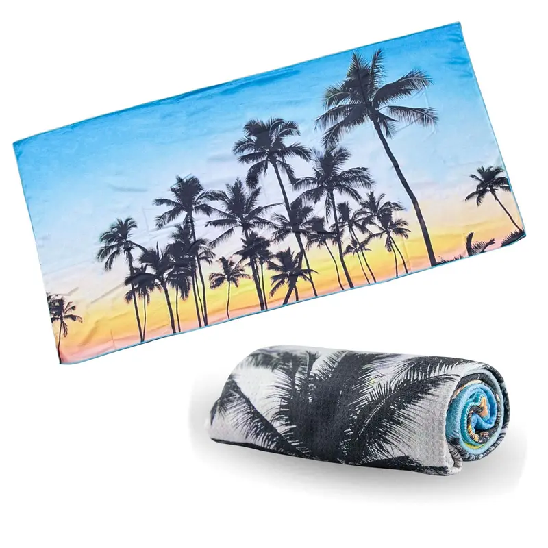 400G Waffle Fabric Sand Free Beach Towel – Towels – available in multi colour