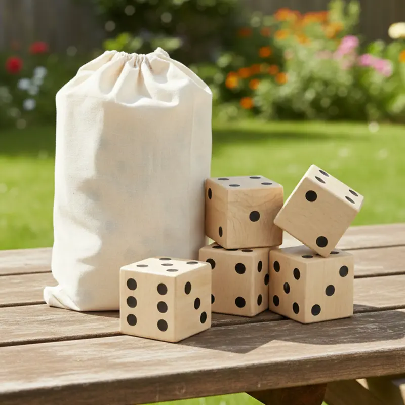 Wooden Yard Dice set – Games – available in beige colour