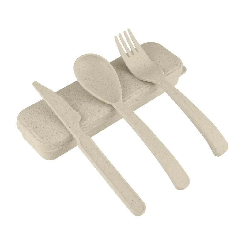 Wheat Straw Utensils Set – Kitchenware – available in beige colour
