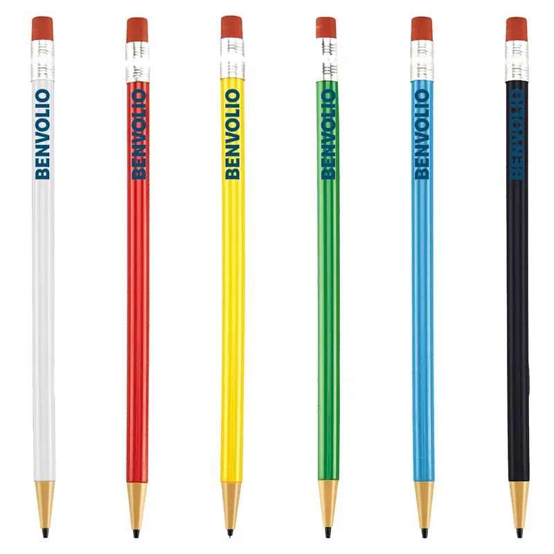 Round Mechanical Pencil – Plastic Pens – available in black, blue, green, red colours and 2 more