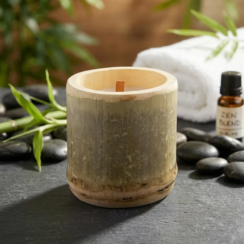Bamboo Candle – Misc Homeware – available in beige colour