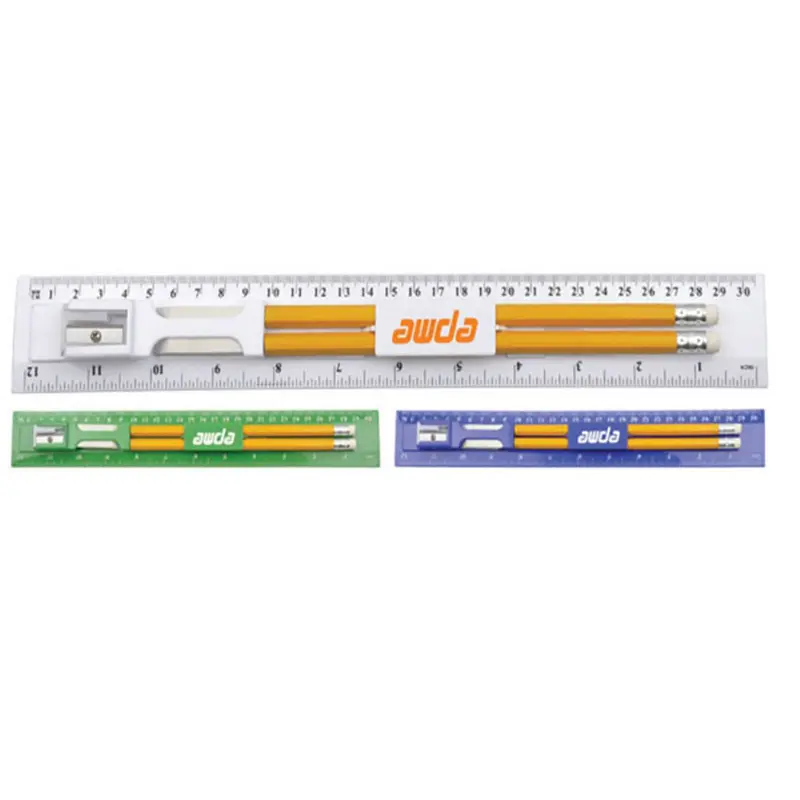 30cm Ruler Set – Rulers – available in blue, green, white colours