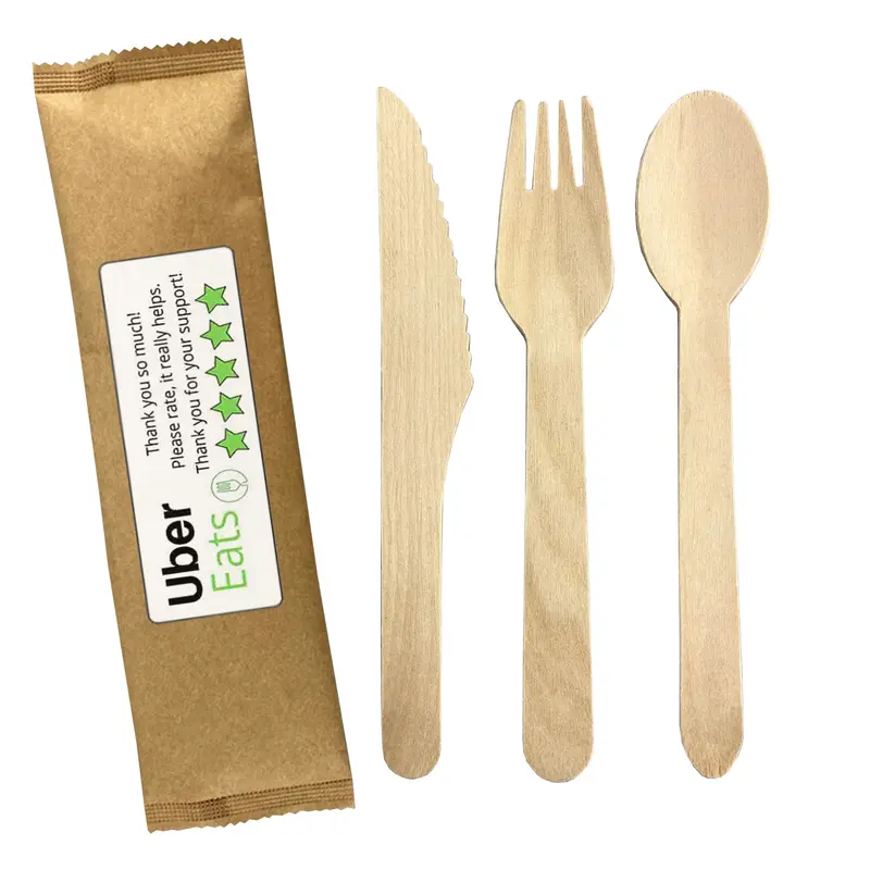 2pcs Wooden Cutlery Set – Kitchenware – available in beige colour