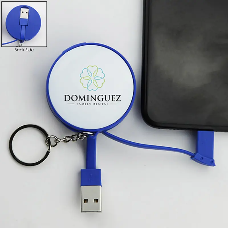 Charging Cable Key Ring – Charging Cables – available in black, blue, red colours
