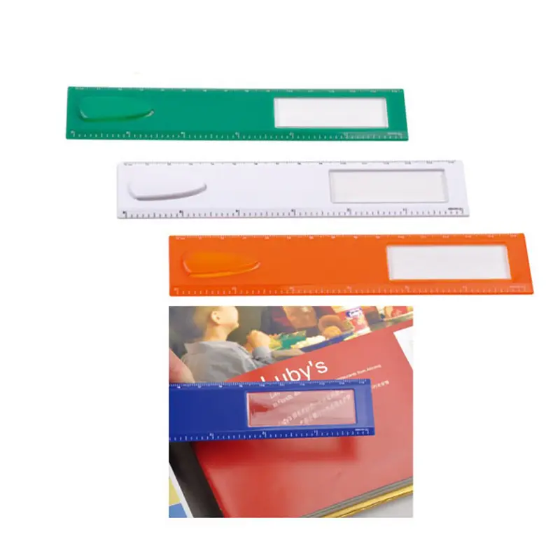 Ruler with Magnifying and Bookmark – Rulers – available in black, blue, green, orange colours and 2 more