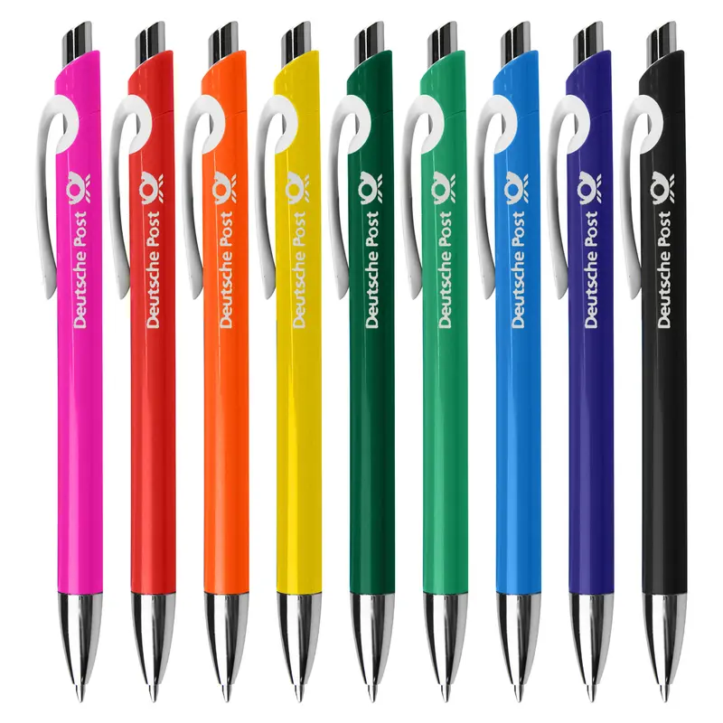 Chicago – Plastic Pens – available in black, blue, green, orange colours and 3 more