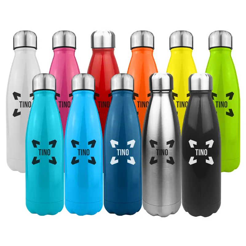 Komo Shiny Stainless Steel Drink Bottle Single Wall – Drink Bottles – available in black, blue, green, orange colours and 5 more