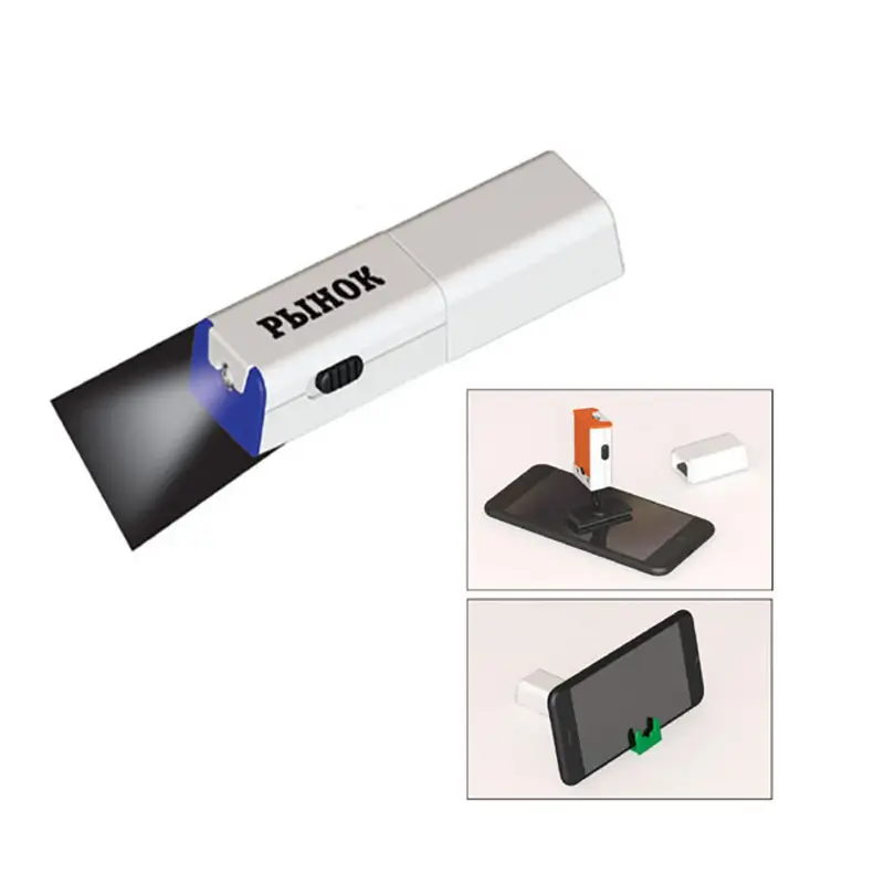 Mobile Stand with Light And Screen Cleaner – Phone Stands – available in black, blue, green, orange colours and 2 more