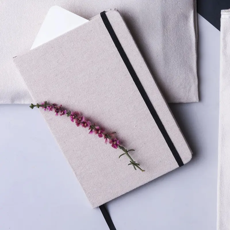 Farati A5 Cotton Notebook – Notebooks – available in beige, black, blue, red colours