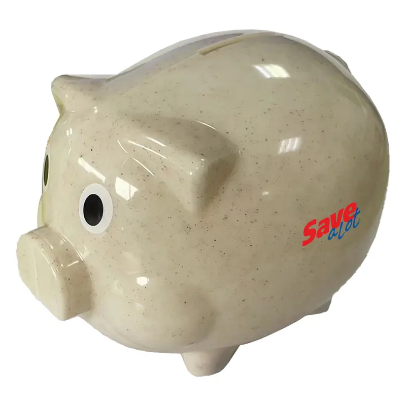 Wheat Straw Piggy Bank – Novelty Items – available in beige colour
