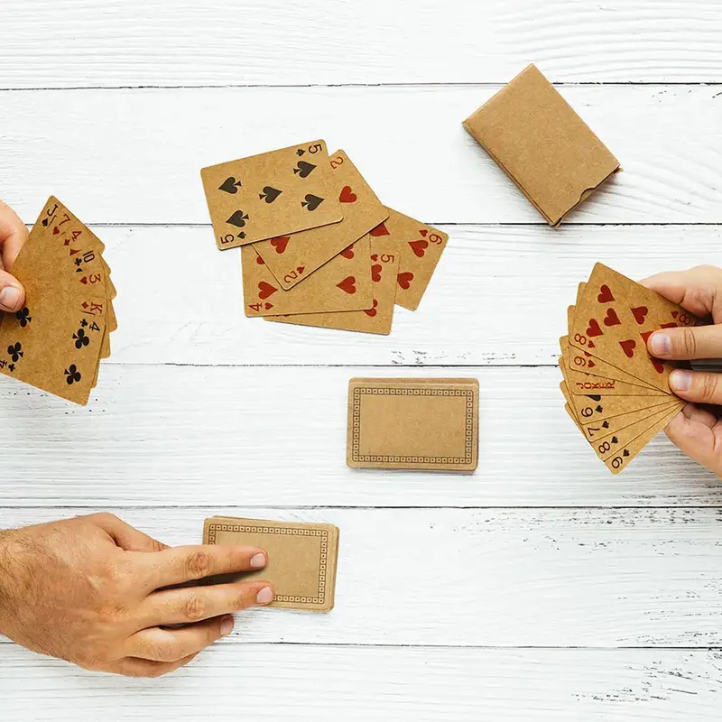 Eco Recycled Playing Card – Games – available in beige colour