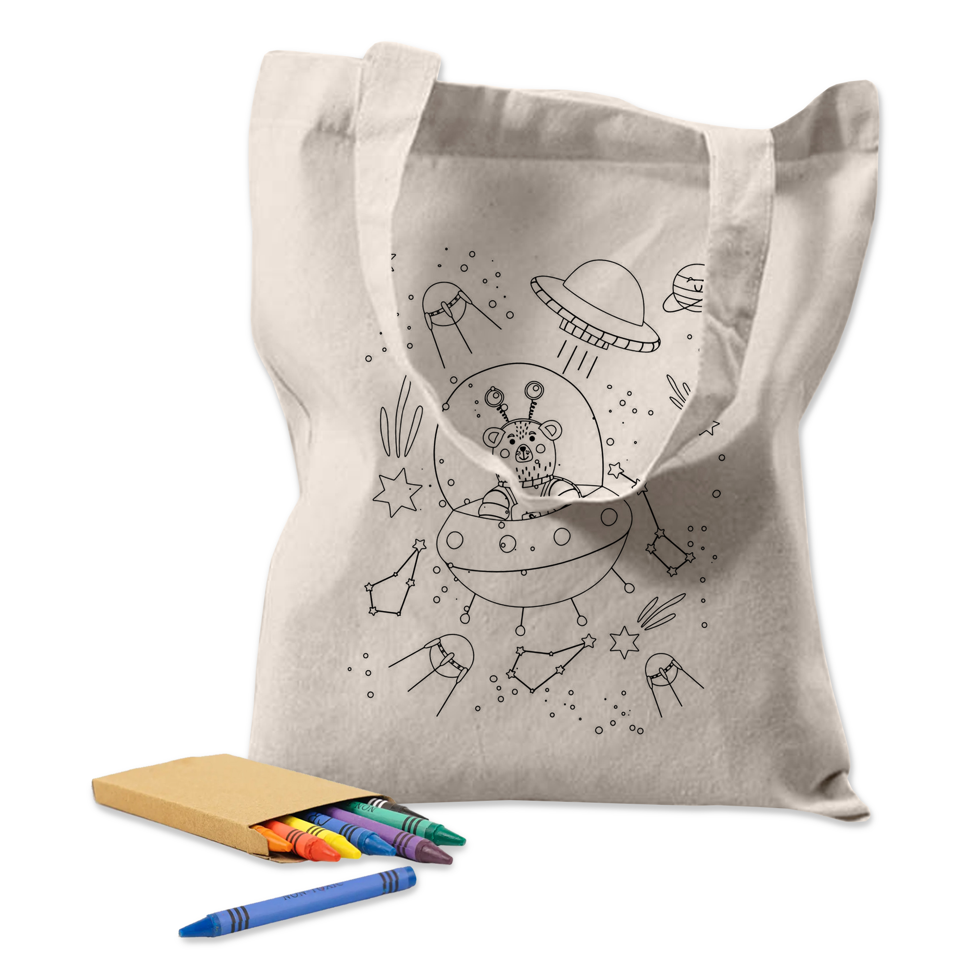 Colouring Calico Bag No Gusset