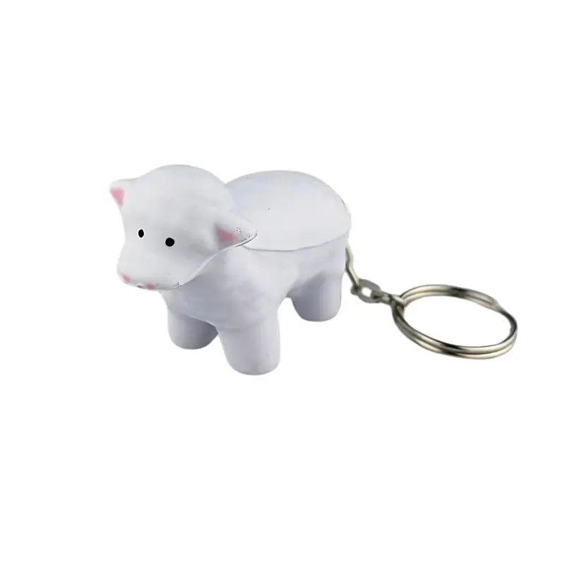 Stress Sheep Key Ring – Stress Shapes – available in white colour