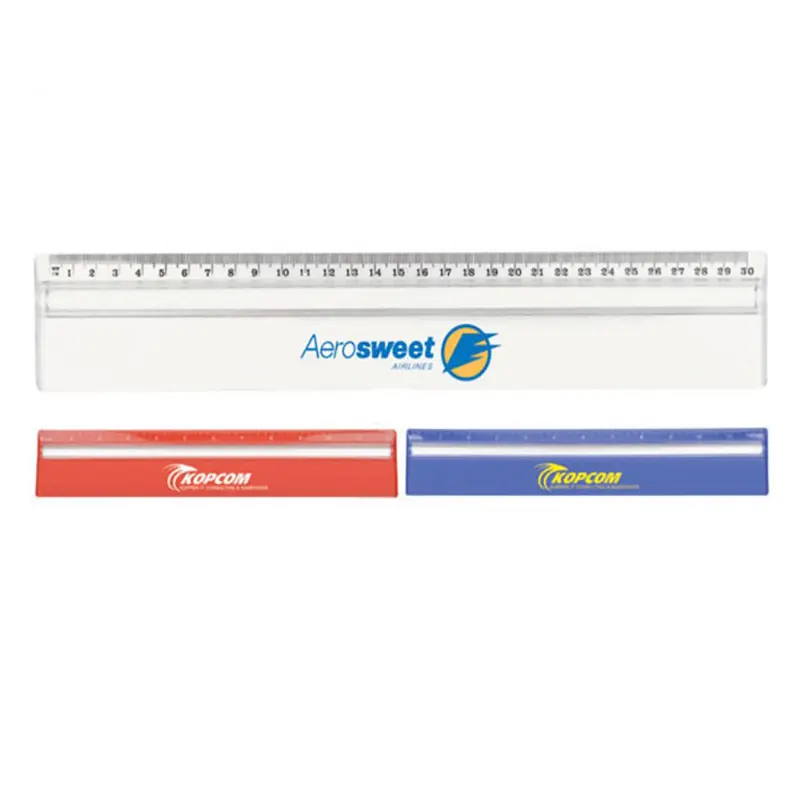 30cm Ruler Magnifying – Rulers – available in blue, red, white colours