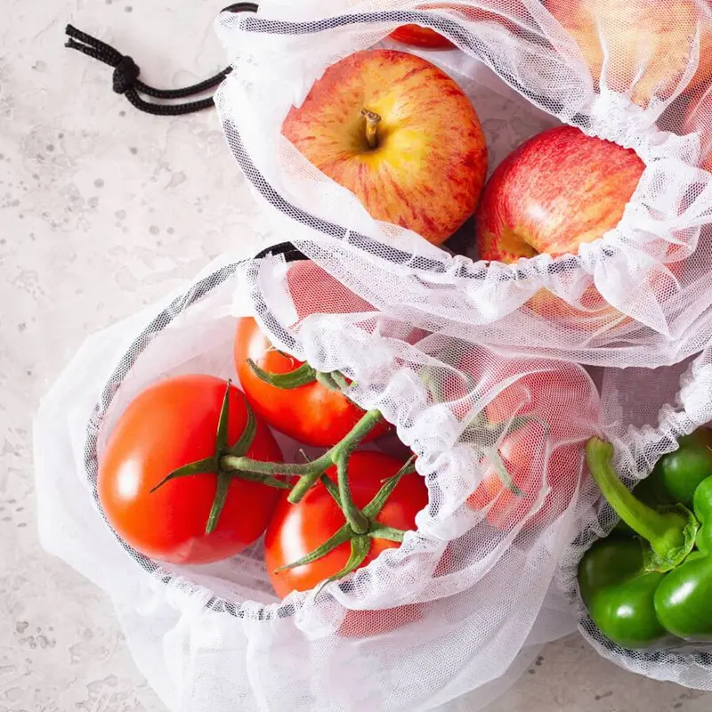 Nylon Mesh Produce Bag – Misc Bags – available in beige colour