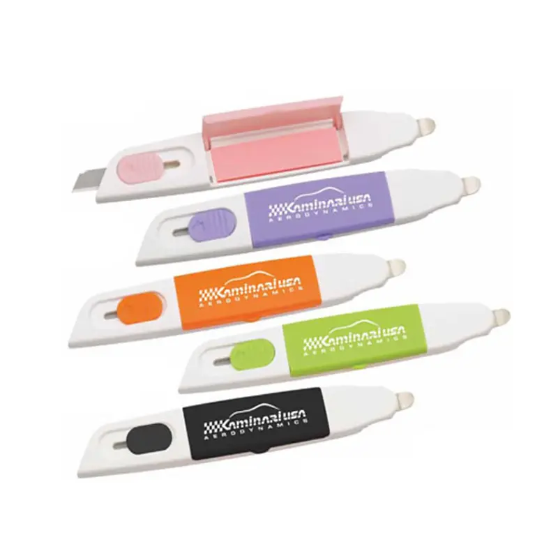 Staple Remover and Letter Opener and Memo Sticker – Desk Accessories – available in black, green, orange, pink colours and 1 more