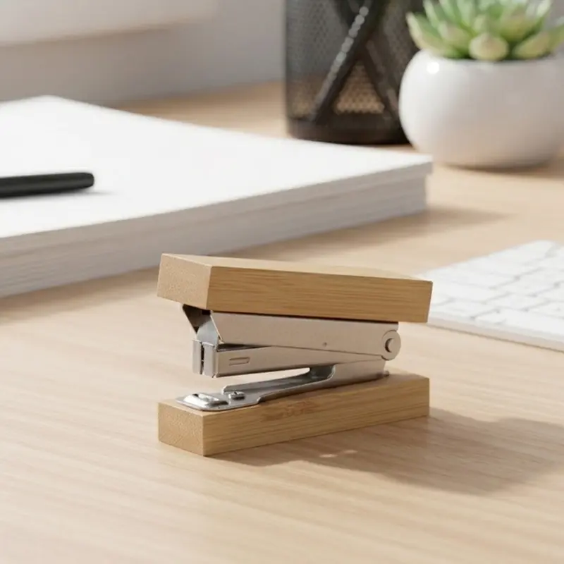 Bamboo Stapler – Sticky Notes – available in beige colour
