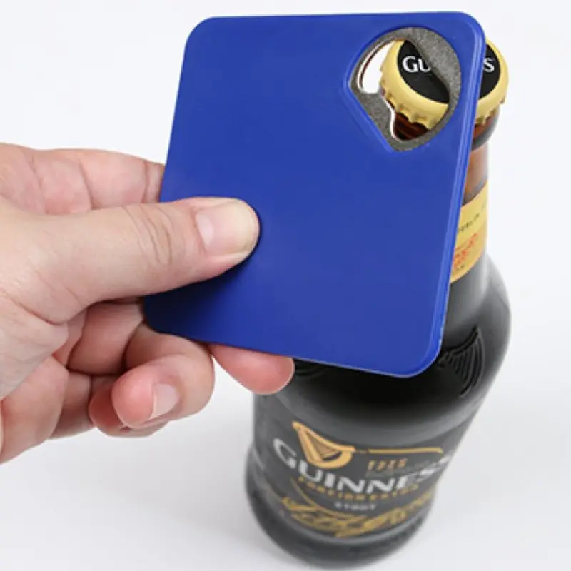 Bottle Opener Coaster – Coasters – available in black, blue, red, white colours