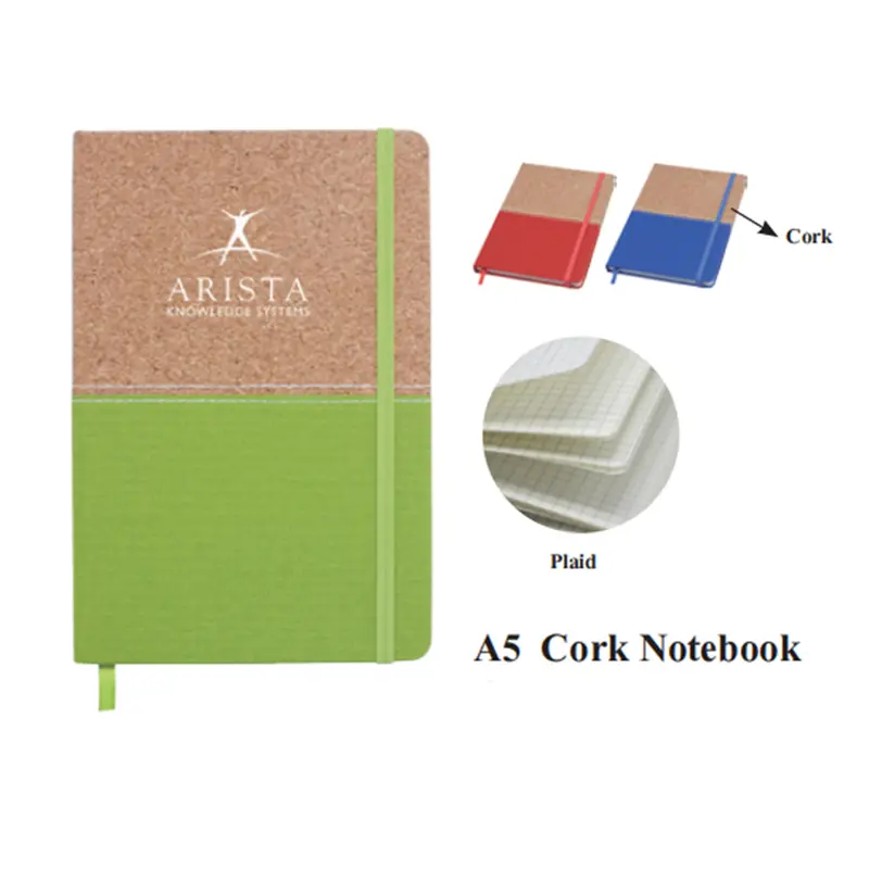 A5 Cork Notebook – Notebooks – available in blue, green, red colours