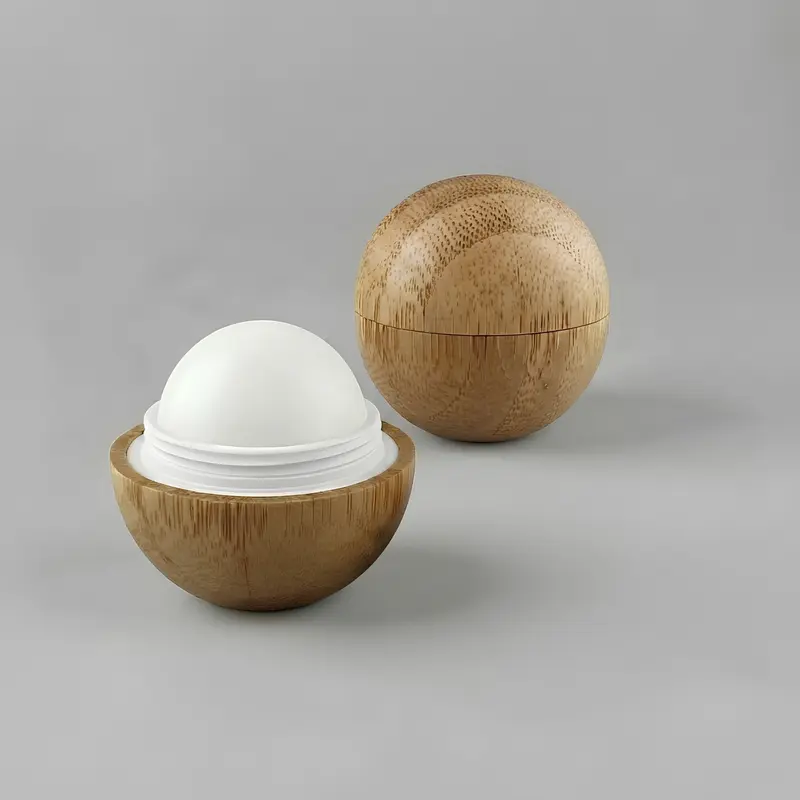 Bamboo Lip Balm Ball – Lip Balms – available in beige colour