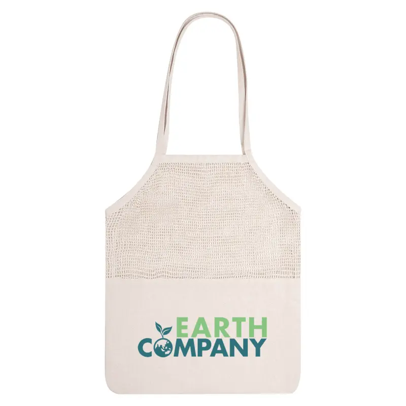 Jamaica Mesh Calico Tote Bag – Tote Bags – available in beige colour