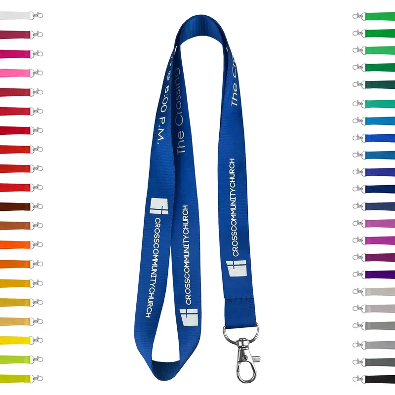 Nylon Lanyards – 15mm – Lanyards – available in black, blue, grey, purple colours and 2 more