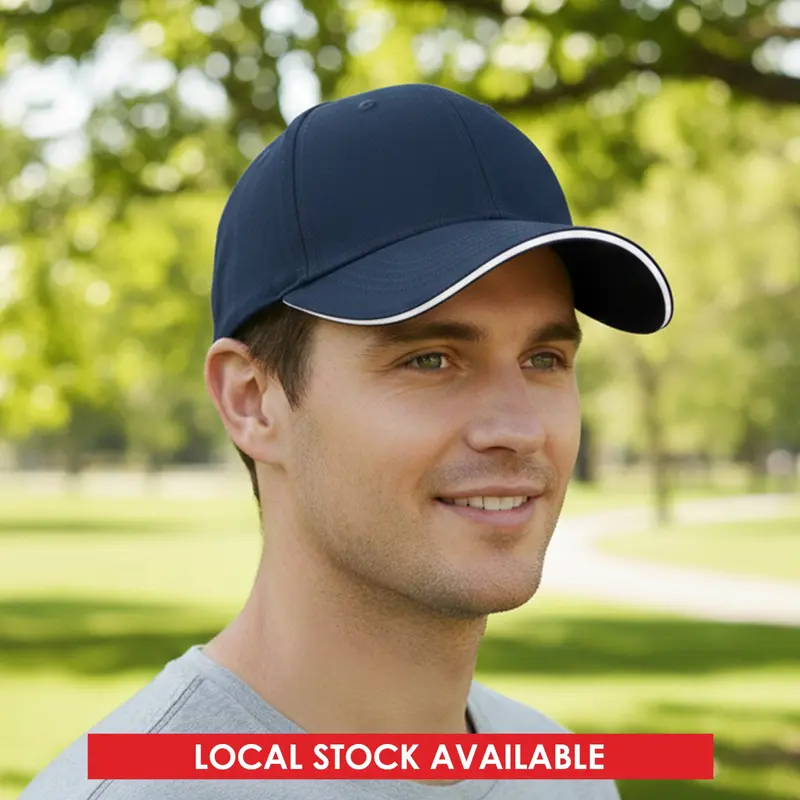 Const 6 Panel Cotton Sandwich Cap – Baseball Caps – available in black, blue, green, grey colours and 4 more