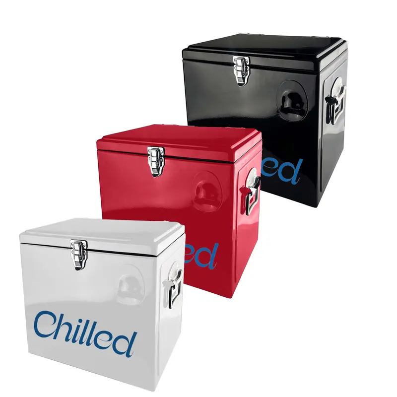 Naples Metal Ice Cooler Box 15L – Cooler Bags – available in black, red, white colours