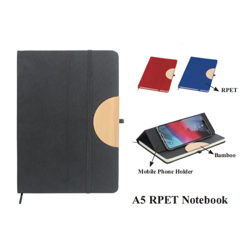 A5 RPET Notebook – Notebooks – available in black, blue, red colours