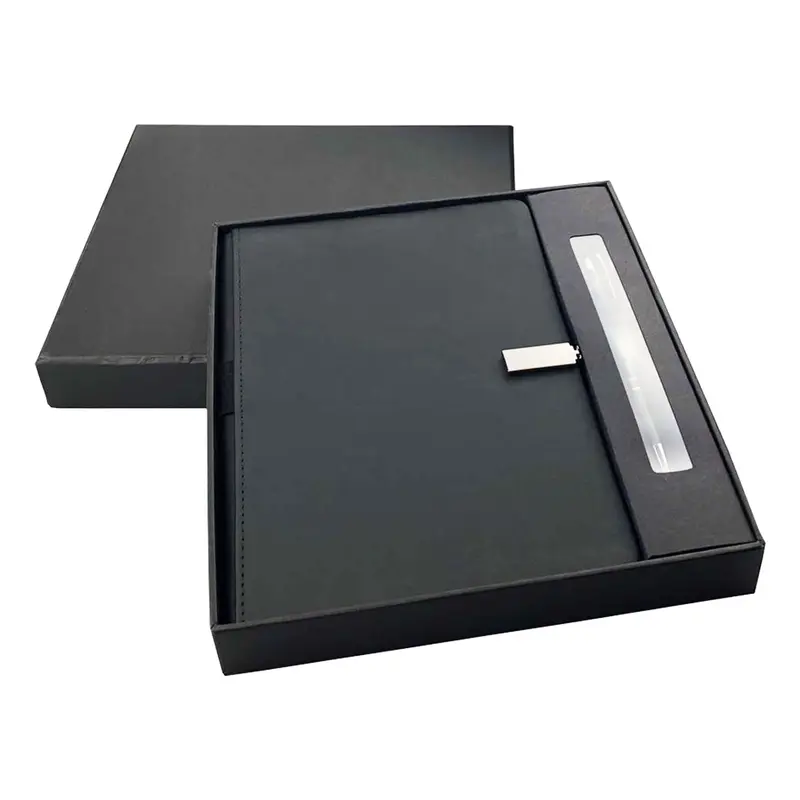 Derly Notebook and Pen Gift Set – Portfolios – available in black colour