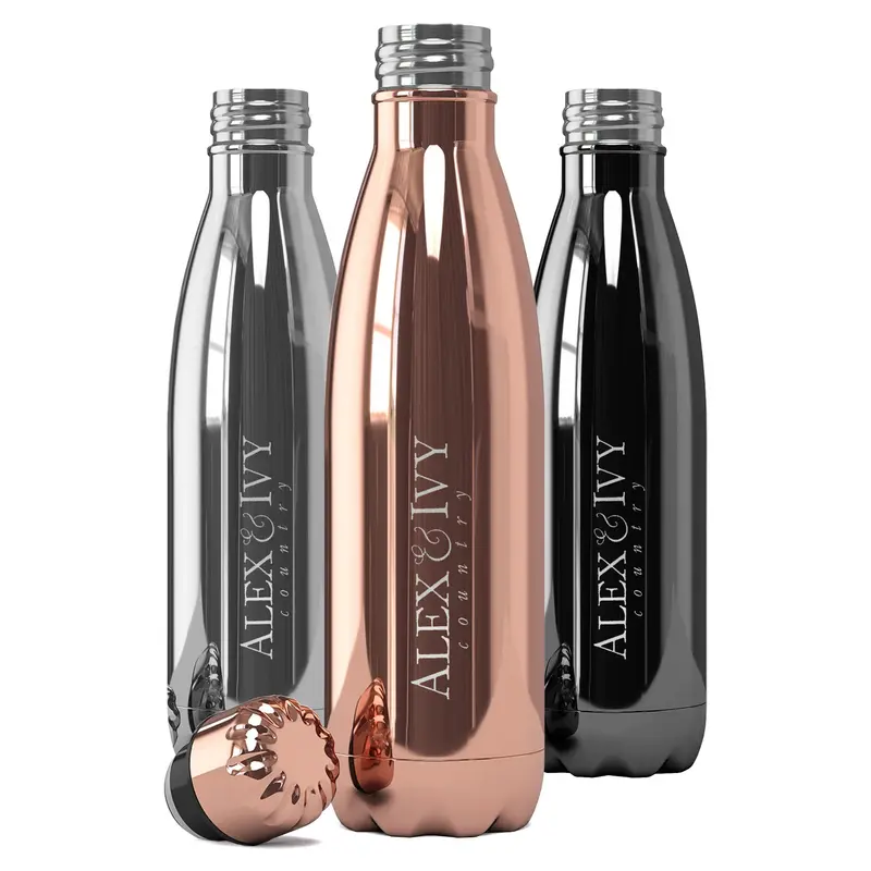 Komo Precious Metal Drink Bottle – Drink Bottles – available in gold, silver colours