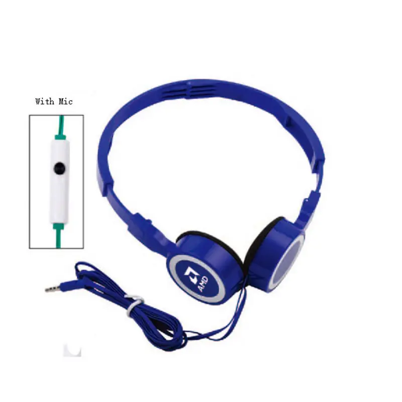 Foldable Headphones with Mic – Earbuds – available in blue colour