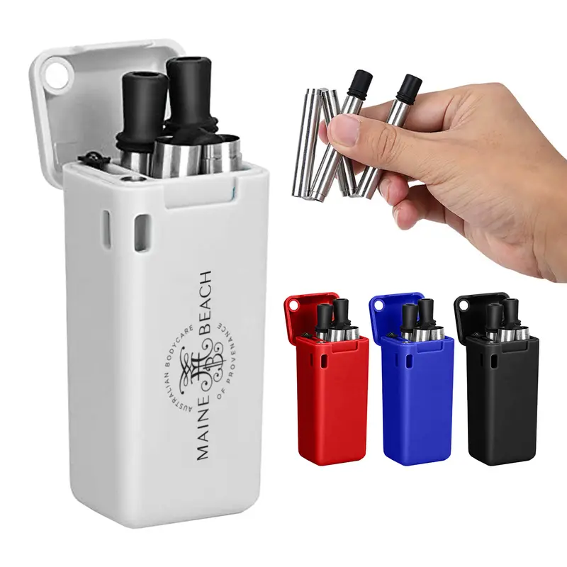 Gana Foldable Metal Straw – Drinking Straws – available in black, blue, red, white colours