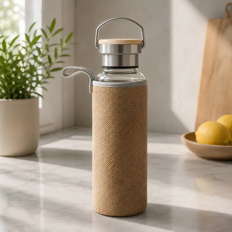 Bento Glass Drink Bottle – Drink Bottles – available in beige colour