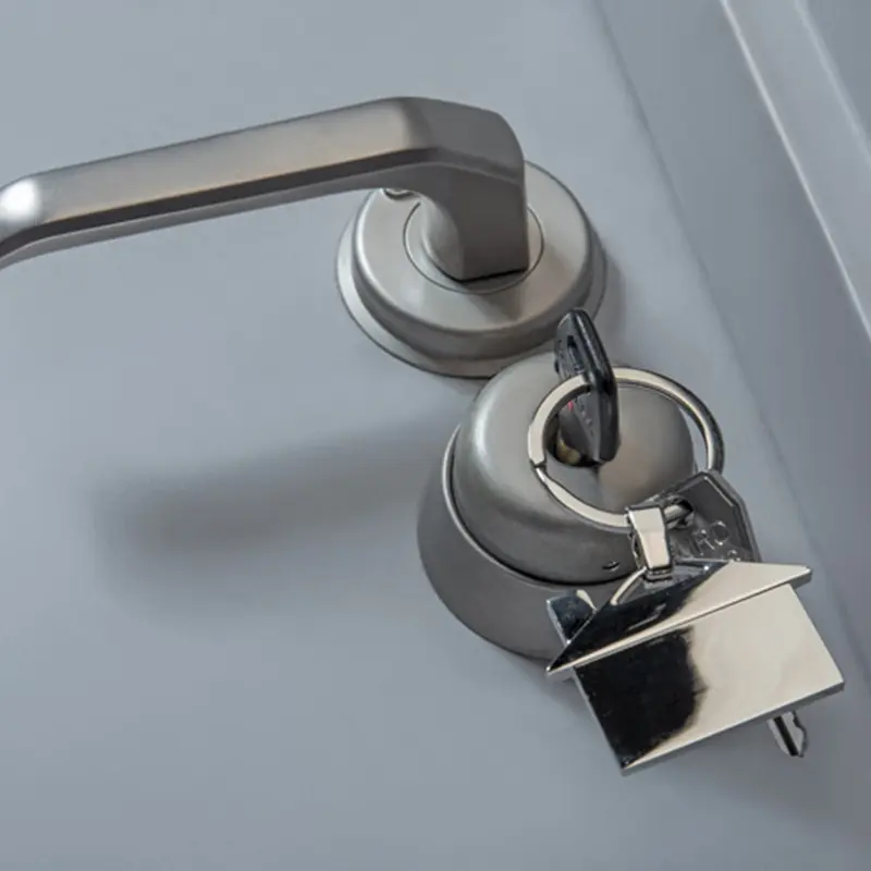 Abode Key Ring – Keyrings – available in silver colour