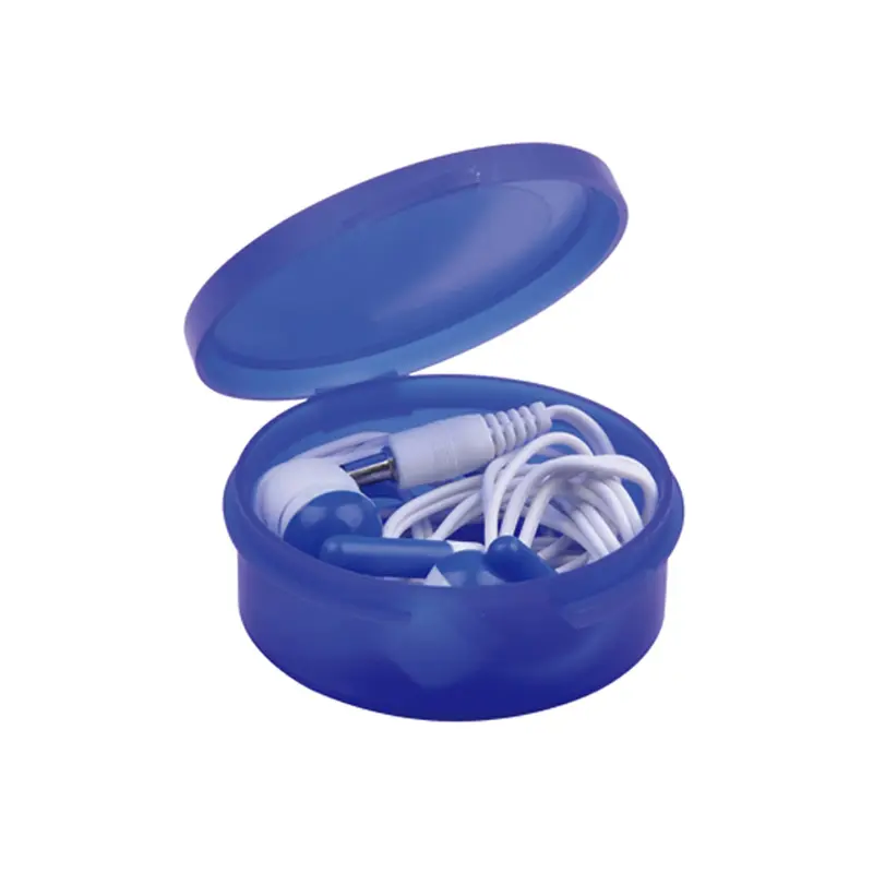 Earbuds in Case – Earbuds – available in blue, green, red, white colours