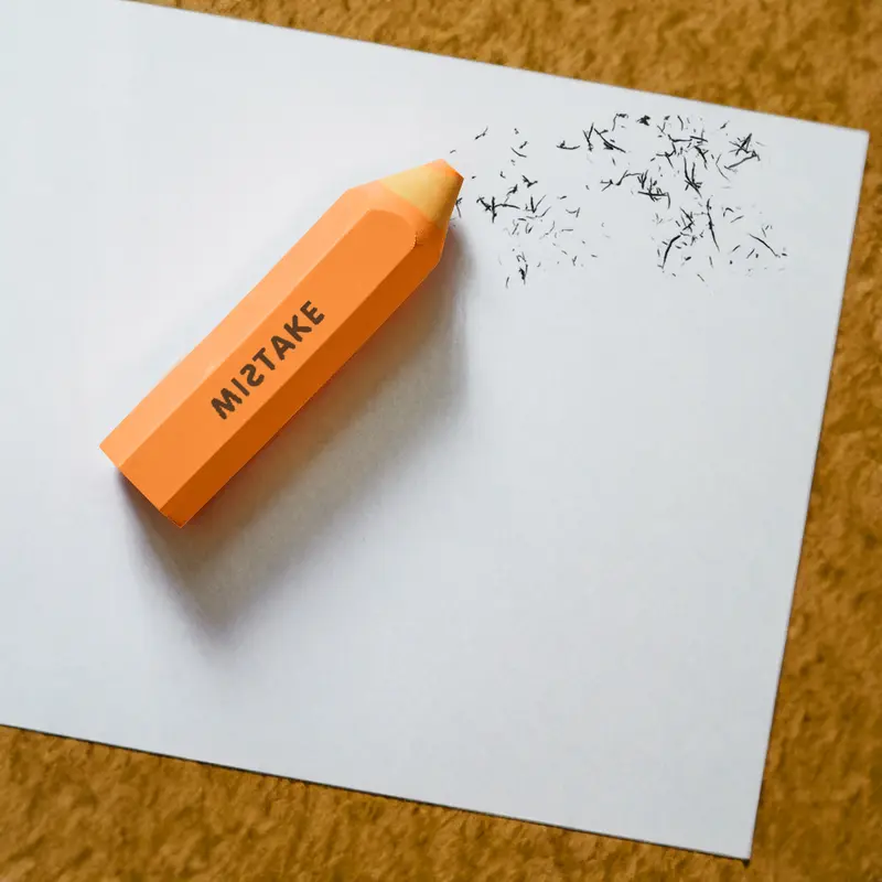 Pencil Shaped Rubber Eraser – Erasers – available in orange colour