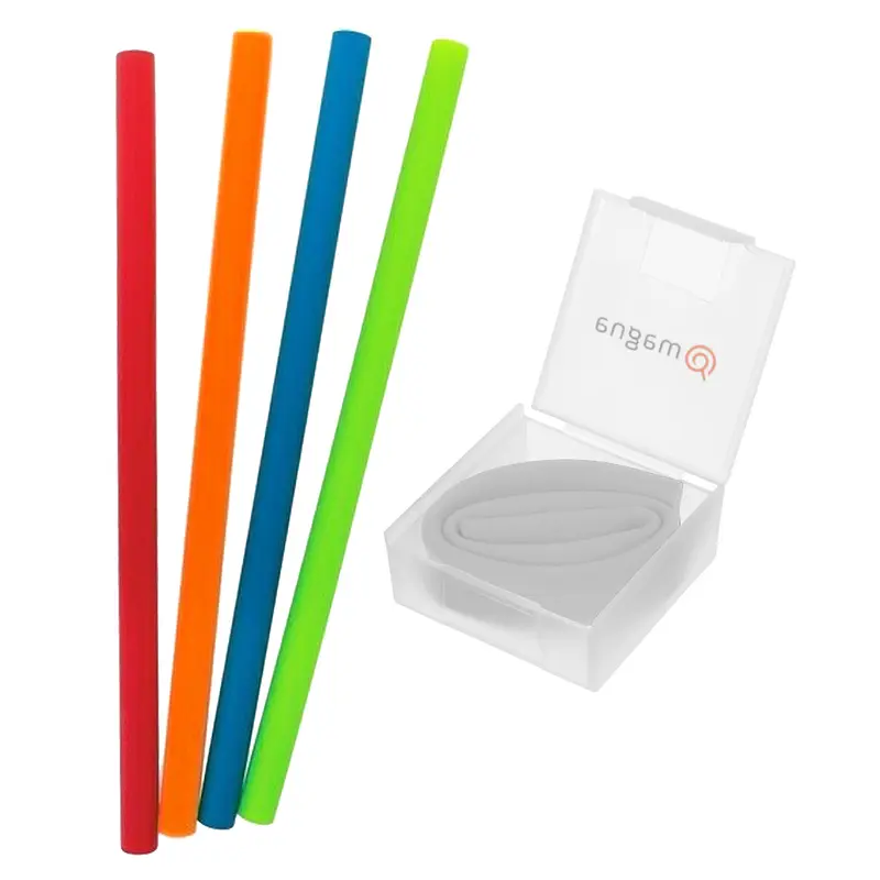 Deno Silicone Straw – Drinking Straws – available in blue, green, orange, red colours and 1 more