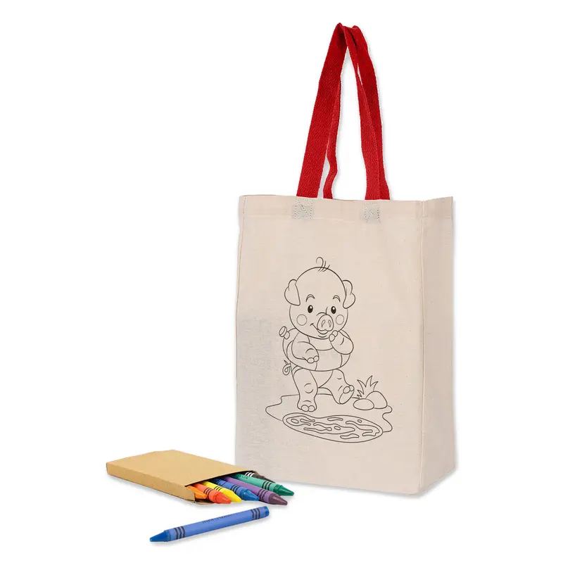 Colouring Calico Trade Show Bag – Crayons & Colouring Sets – available in black, blue, red colours